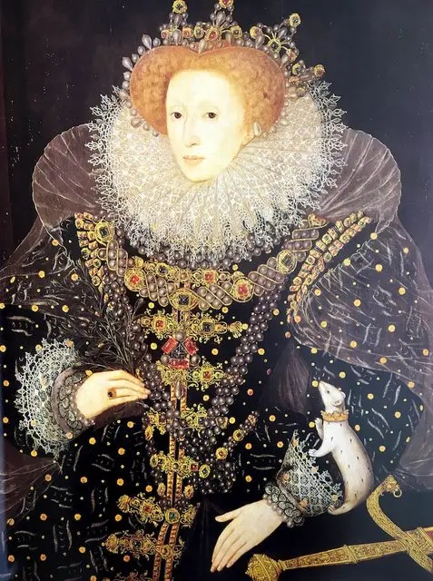 Уильям Сегар. Елизавета I с горностаем. 1585.