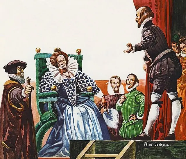 Шекспир играет перед королевой Елизаветой I